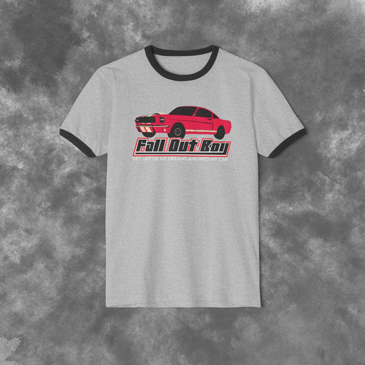 Get Out of My Dreams and Into My Car Fall Out Boy Vintage Inspired Ringer Tshirt